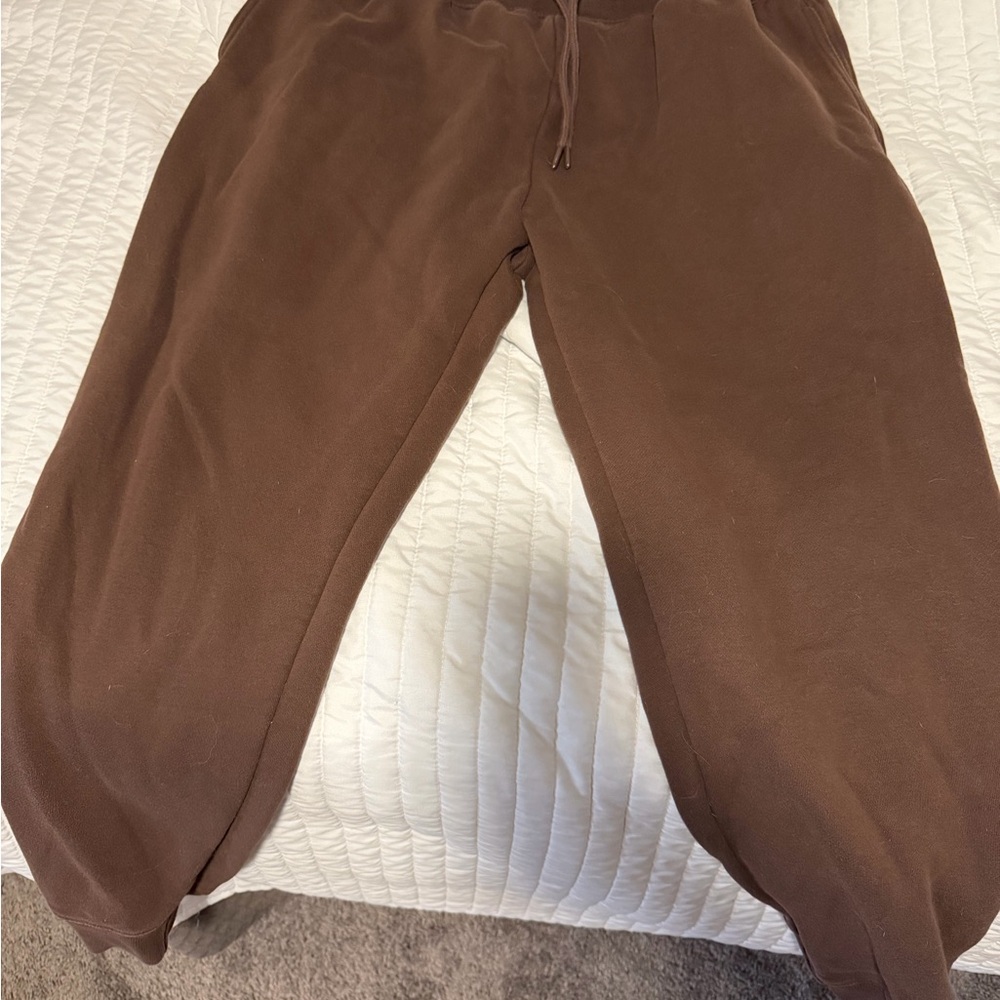 Abercrombie & Fitch Soft A&F Essentials Brown Joggers Relaxed